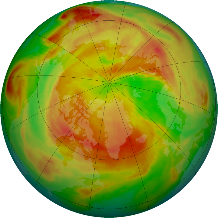 Arctic ozone map for 09 May 1988